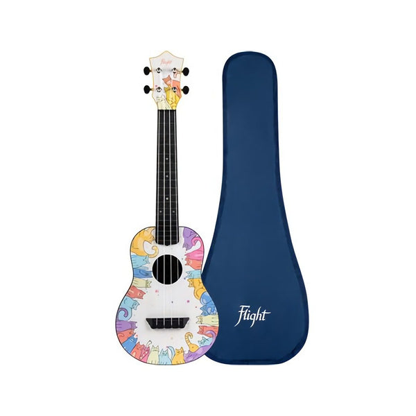 Flight TUC Travel Concert Ukulele - Kitty With Bag