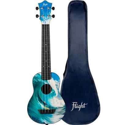 Flight TUSL25 Long Neck Travel Soprano Ukulele - Surf