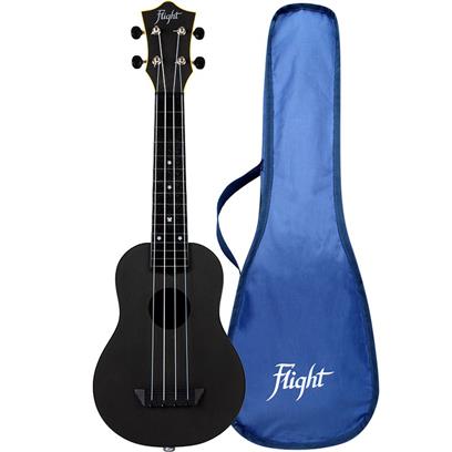 Flight TUS35E Electro Travel Soprano Ukulele - Black