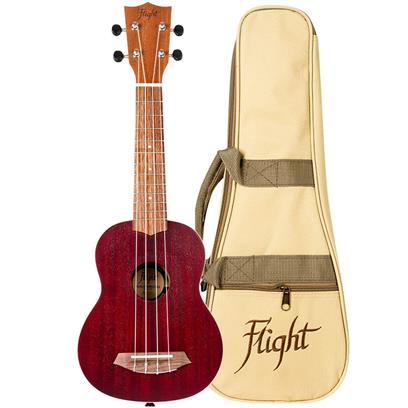 Flight Gemstone NUS380 Soprano Ukulele Coral With Cover