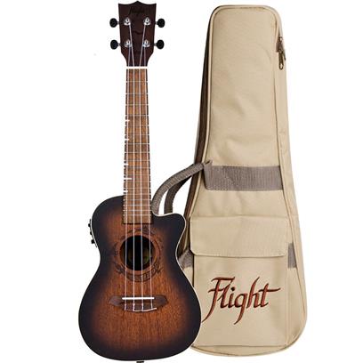Flight Gemstone DUC380 Electro Concert Ukulele - Amber