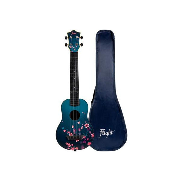 Flight TUSL32 Concert Long Neck ABS Travel Ukulele - Sakura with bag