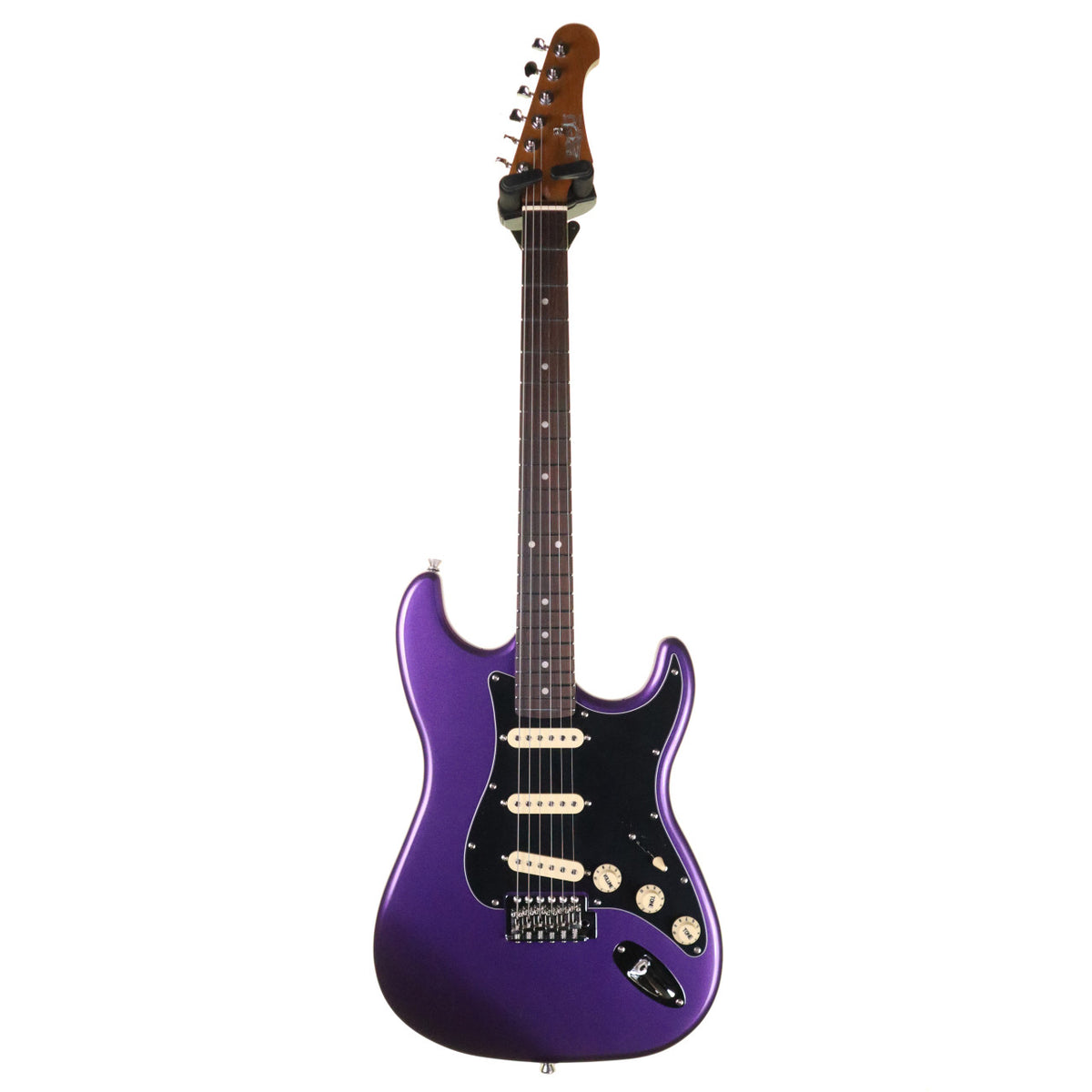 JET JS300 Plum electric guitar - alternate product view on white background
