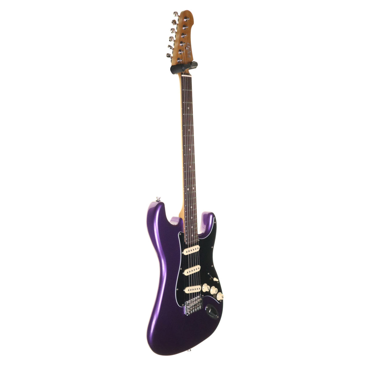 JET JS300 Plum electric guitar - rear or angled product view on white background