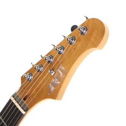 JET JS300 Plum electric guitar - close-up product detail on white background