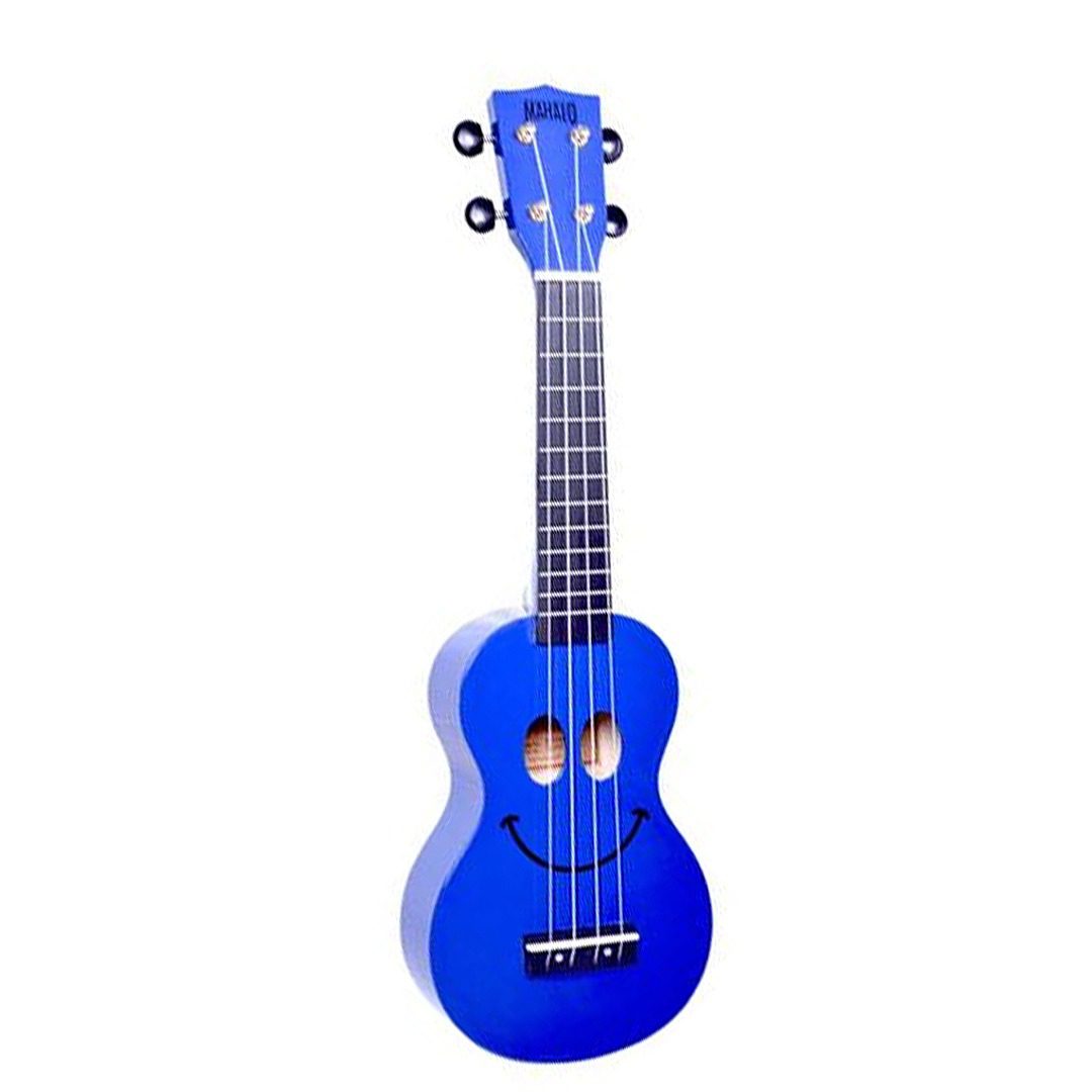 Mahalo Ukulele Art Design Smile Blue