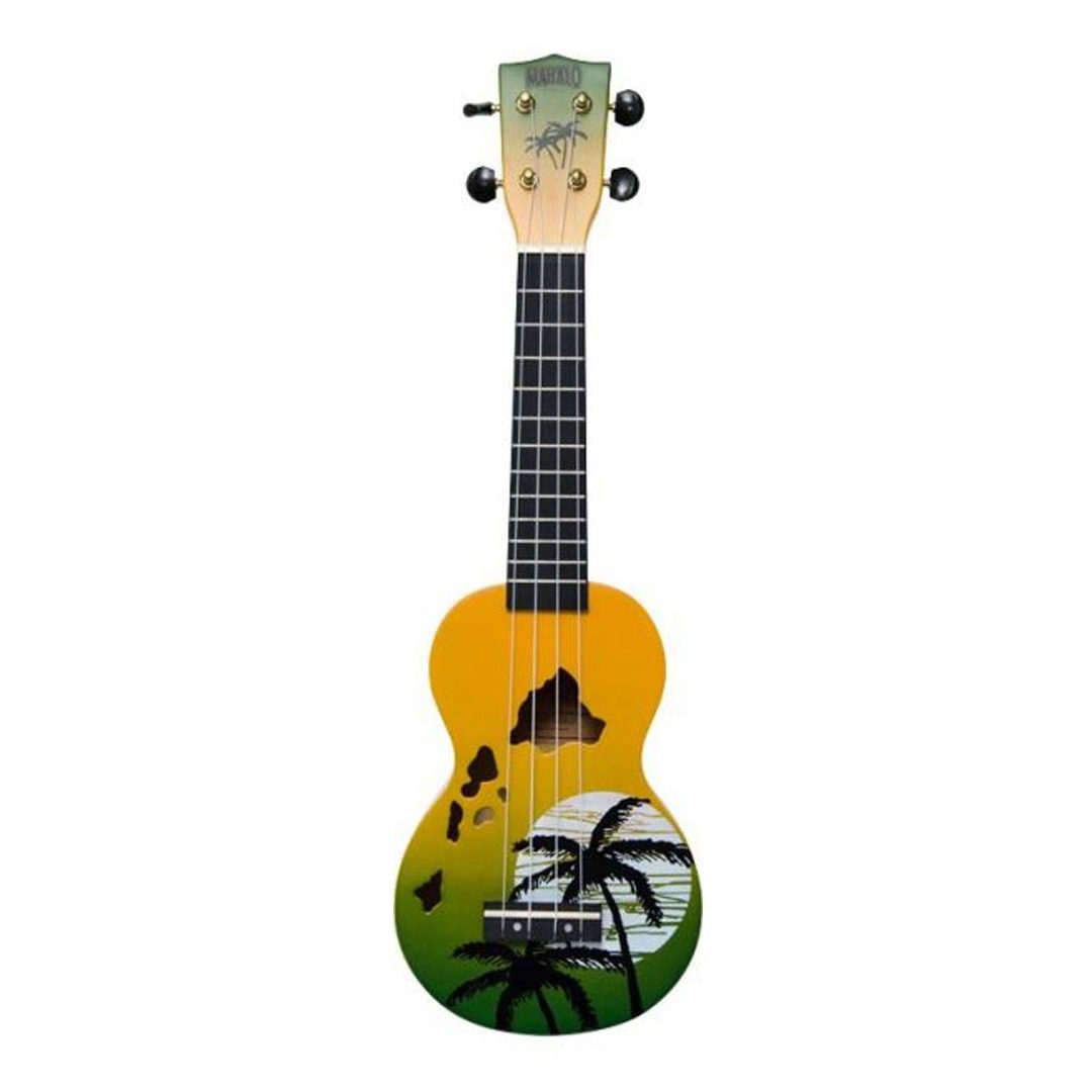 Mahalo Soprano Ukulele Hawaiian Green