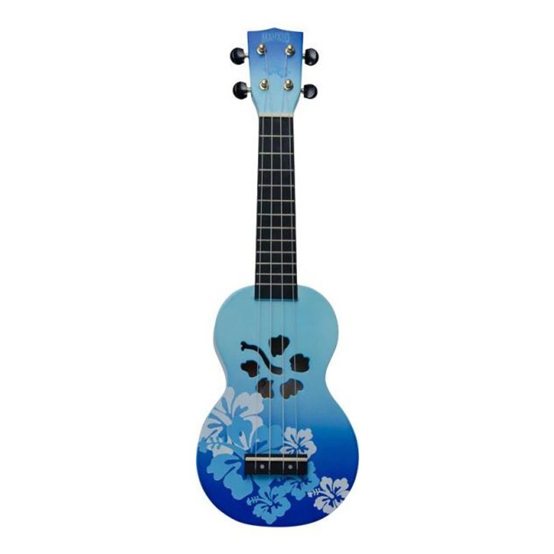 Mahalo Soprano Ukulele Hibiscus Blue