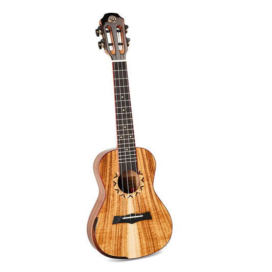 Snail S20C All Solid Flamed Acacia Concert Ukulele Including premium Snail Padded Gig Bag