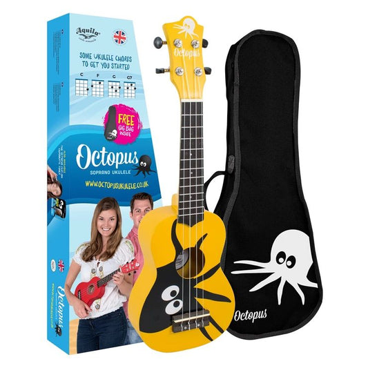 Octopus Kane Series Soprano Ukulele Yellow