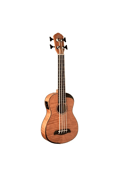 Oscar Schmidt OUB800K Electro Acoustic Bass Ukulele Flame Maple