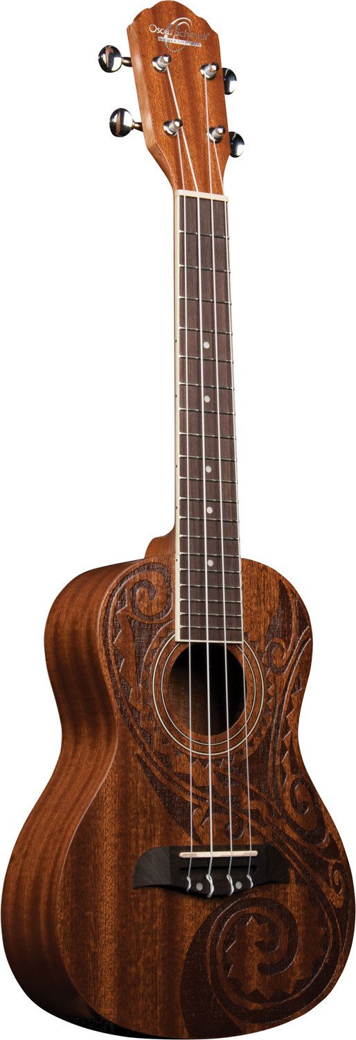 Oscar Schmidt OU2TAT-A-U Maori Tattoo Concert Acoustic Satin Mahogany