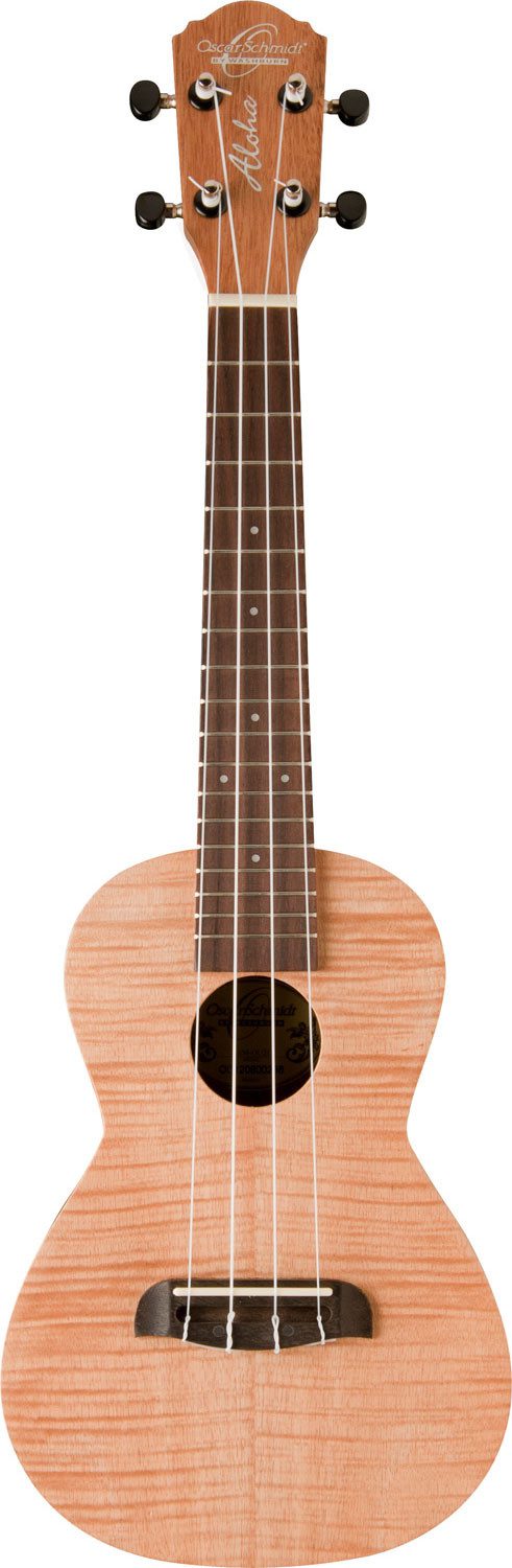 Oscar Schmidt OU2F-A-U Concert Ukulele Flame Mahagony