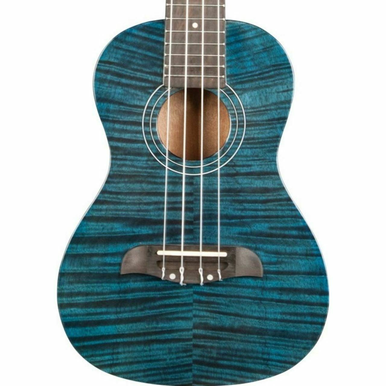 Oscar Schmidt OU2TFTBL-A-U Tenor Ukulele Flame Mahogany Transparent Blue