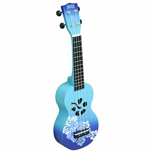 Mahalo Soprano Ukulele Hibiscus Blue