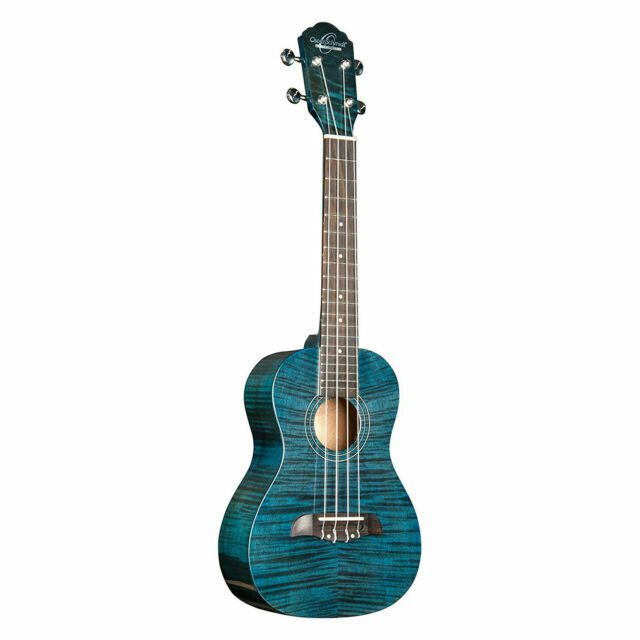 Oscar Schmidt OU2FTR-A-U Concert Ukulele Transparent Blue