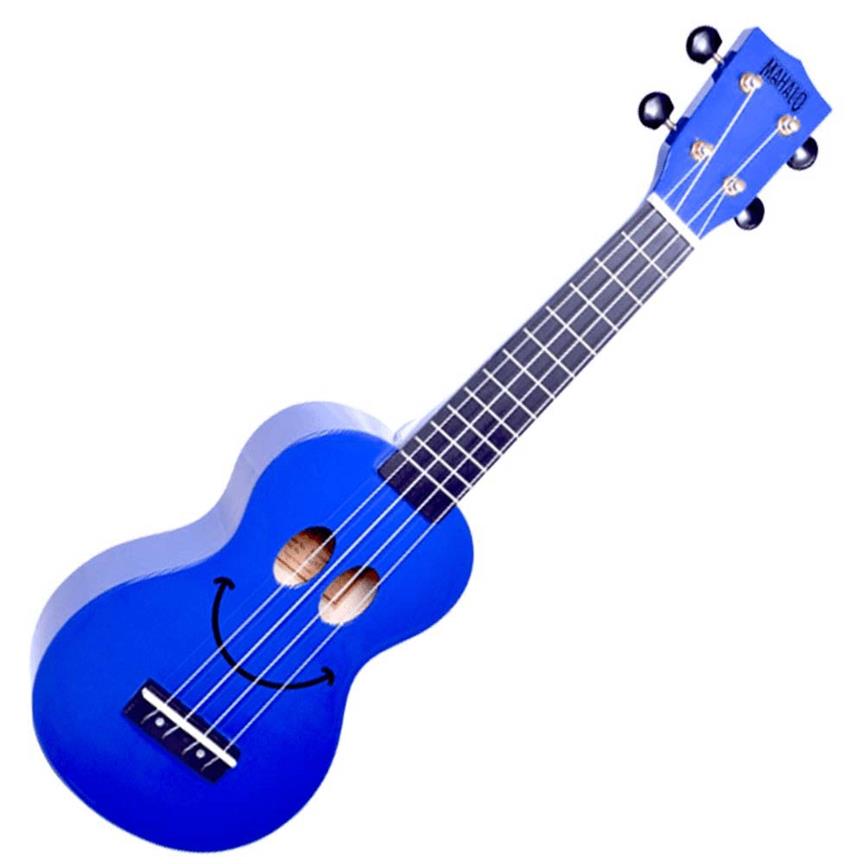 Mahalo Ukulele Art Design Smile Blue