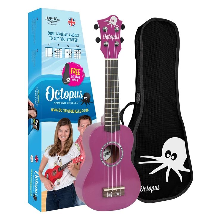 Octopus metallic series soprano ukulele Purple